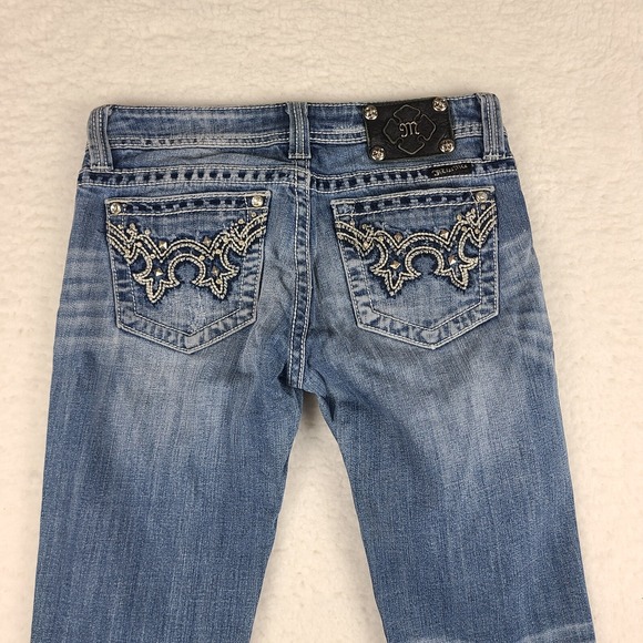 Miss Me Jeans Womens 27 Blue Skinny Light Wash Denim JW53075B * - Picture 10 of 13